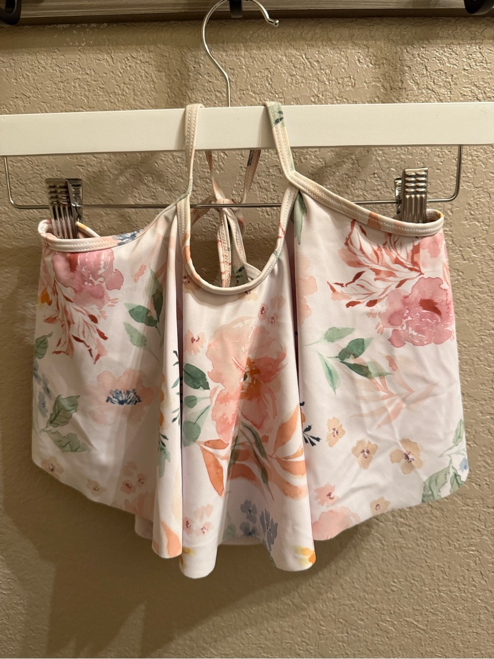 Girl’s Floral Halter Swim Swing Top